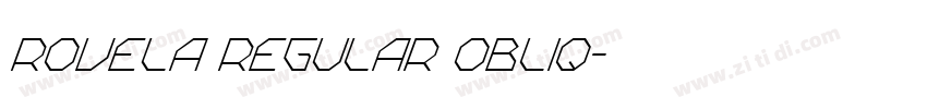 Rovela Regular Obliq字体转换